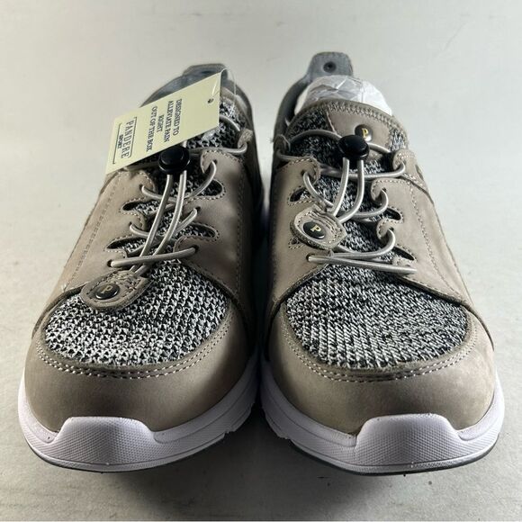 NEW Pandere Bali Women’s Leather Shoes Drawstring Sneakers Gray Nubuck Size 8 - Picture 2 of 8